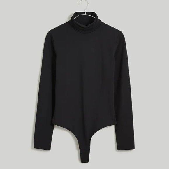 Madewell Turtleneck Bodysuit True Black - Picture 4 of 7
